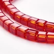 Kép 1/3 - 10db Piros kocka üveggyöngy (4mm)