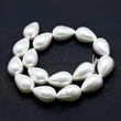 Kép 3/3 - Csepp alakú, fehér természetes édesvízi gyöngy (7~7.5x4~5mm) /4db