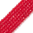 Kép 1/3 - Piros színű csiszolt üveggyöngy szálban (8mm)