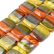 Kép 1/4 - 4db színezett négyzet alakú kagyló gyöngy (18x18.5x3~4mm)