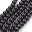 Kép 1/3 - Fekete tekla üveggyöngy (6mm) szálban /140db