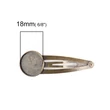 Kép 1/2 - Antikolt bronz színű tányéros hajcsat (18mm)