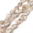 Kép 1/4 - Rombusz alakú, természetes kagylógyöngy szálban (16.5~22x15~25x3~13mm) /19~20db