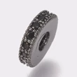 Kép 1/2 - Gunmetál-fekete színű cirkónia strasszos köztes (8x2mm)