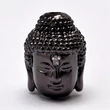 Kép 1/2 - Buddha fej gunmetál színű cirkónia gyöngy (14x10mm)