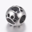 Kép 1/2 - Nemesacél tappancsos gyöngy (12x10mm)