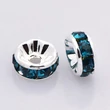Kép 2/2 - 10db ezüst színű kék cirkónia köztes (8x4mm)
