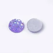 Kép 3/3 - 4db Lilás színű csillámos druzy műgyanta kabochon (12mm)