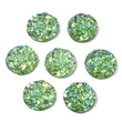 Kép 2/3 - 4db Tengerzöld színű csillámos druzy műgyanta kabochon (8mm)