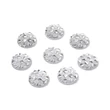 Kép 1/2 - 4db Fehér színű csillámos druzy műgyanta kabochon (12mm)