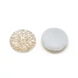 Kép 2/2 - 4db Sárga színű csillámos druzy műgyanta kabochon (12mm)