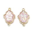 Kép 1/2 - Arany színű színjátszós hamsa kéz kapcsolóelem (21x13mm)