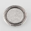 Kép 1/2 - Antikolt ezüst színű kitűzőalap (30mm)