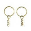 Kép 1/3 - 4db Bronz színű kulcstartókarika lánccal (25mm) Kép 1/3 - 4db Bronz színű kulcstartókarika lánccal (25mm)