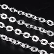 Kép 1/2 - 1m Ezüst színű keresztezett szemű ékszerlánc (2,7x4mm szemnagyságú)