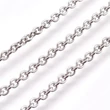 Kép 1/3 - Nemesacél keresztezett szemű ékszerlánc (2x3mm)