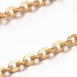 Kép 2/2 - Arany színű nemesacél  keresztezett szemű ékszerlánc (2x1,5mm)