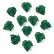 Kép 2/7 - 10db áttetsző sötétzöld levél medálka (24x22,5x3mm)