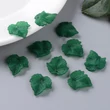 Kép 3/7 - 10db áttetsző sötétzöld levél medálka (24x22,5x3mm)
