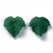Kép 4/7 - 10db áttetsző sötétzöld levél medálka (24x22,5x3mm)