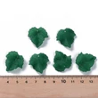 Kép 6/7 - 10db áttetsző sötétzöld levél medálka (24x22,5x3mm)