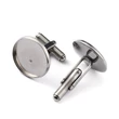 Kép 2/2 - 1 pár nemesacél mandzsettagomb alap (14mm)
