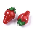 Kép 2/3 - Műgyanta eper medál  (35~36x19~19.5mm)