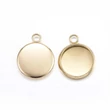Kép 1/2 - Arany színű nemesacél medálalap (10mm)