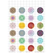 Kép 1/2 - Mandala-1 Üveglencsés ékszerpapír 25mm 12 féle minta A5