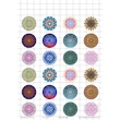 Kép 1/2 - Mandala-2 Üveglencsés ékszerpapír 25mm 12 féle minta A5