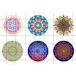 Kép 2/2 - Mandala-3 Üveglencsés ékszerpapír több méret 6 féle minta A5
