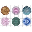 Kép 2/2 - Mandala-4 Üveglencsés ékszerpapír több méret 6 féle minta A5