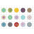 Kép 2/2 - Mandala-1 Üveglencsés ékszerpapír 20mm 15 féle minta A5