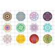 Kép 2/2 - Mandala-1 Üveglencsés ékszerpapír 25mm 12 féle minta A5