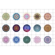 Kép 2/2 - Mandala-2 Üveglencsés ékszerpapír 20mm 15 féle minta A5