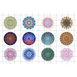 Kép 2/2 - Mandala-2 Üveglencsés ékszerpapír 25mm 12 féle minta A5