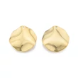 Kép 3/3 - Arany színű 18K arannyal futtatott lapos kerek fityegő (24x0.7mm)