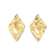 Kép 1/5 - Arany színű rombusz, 18K arannyal futtatott fityegő (32.5x18x1mm)