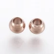 Kép 1/2 - 4db Rozé arany színű nemesacél golyó alakú köztes (4x3mm)