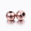Kép 1/4 - 1db Rozé arany színű nemesacél golyó alakú köztes (6x5mm)