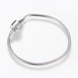 Kép 1/2 - Antikolt ezüst színű karkötő nagy lyukú gyöngyökhöz (17cm)