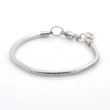 Kép 1/3 - Nemesacél karkötő nagy lyukú gyöngyökhöz (14,5cm)