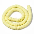 Kép 3/3 - Világos sárga polimer lapított gyöngy (8mm/190db)
