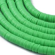 Kép 2/4 - Lime zöld színű polimer lapított gyöngy (8mm/190db)