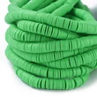 Kép 3/4 - Lime zöld színű polimer lapított gyöngy (8mm/190db)