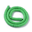 Kép 4/4 - Lime zöld színű polimer lapított gyöngy (8mm/190db)