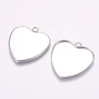 Kép 3/3 - Nemesacél szív medálalap (34x31x1mm)