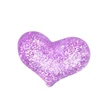 Kép 2/2 - Lila glitteres szív műgyanta kaboson  (22x17x6mm)