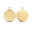 Kép 3/3 - Arany színű nemesacél medálalap (20mm)