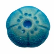 Kép 3/3 - Kézműves türkiz, virág alakú porcelán korong (25mm)